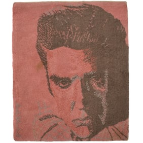 Vintage Andy Warhol "Red Elvis-1962" Rug