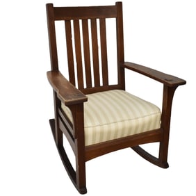 L&JG Stickley Quarter-sawn Rocking Chair