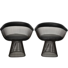 Warren Platner for Knoll Mid Century Bronze Chairs