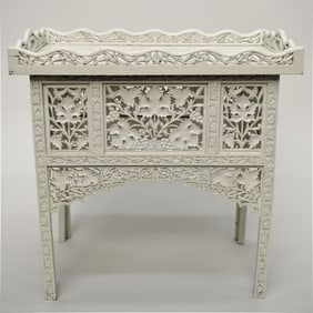 Vintage White Moroccan Table