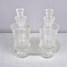 Rene Lalique "Bourgueil" Cruet Set
