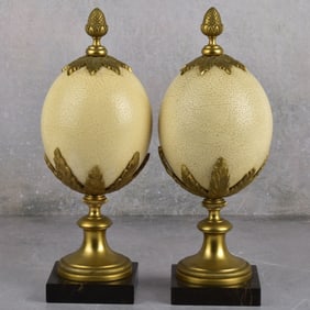 Pair of Faux Ostrich Eggs