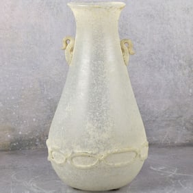 Possible Seguso Murano Scavo Glass Vase