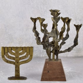 Collection of Vintage Menorahs