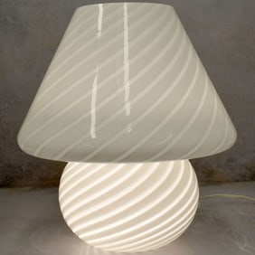 Vintage Retro Murano Glass Mushroom Lamp