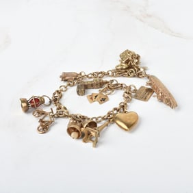 14K and 10K Charm Bracelet
