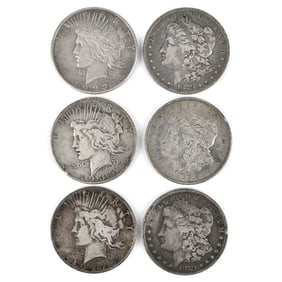 US Peace and Morgan Silver Dollar Coins