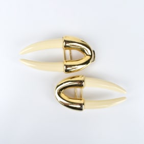 Enamel and Gold Metal Bell Buckle