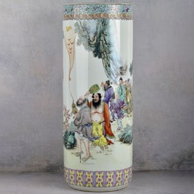Chinese Famille Rose Porcelain Umbrella Stand