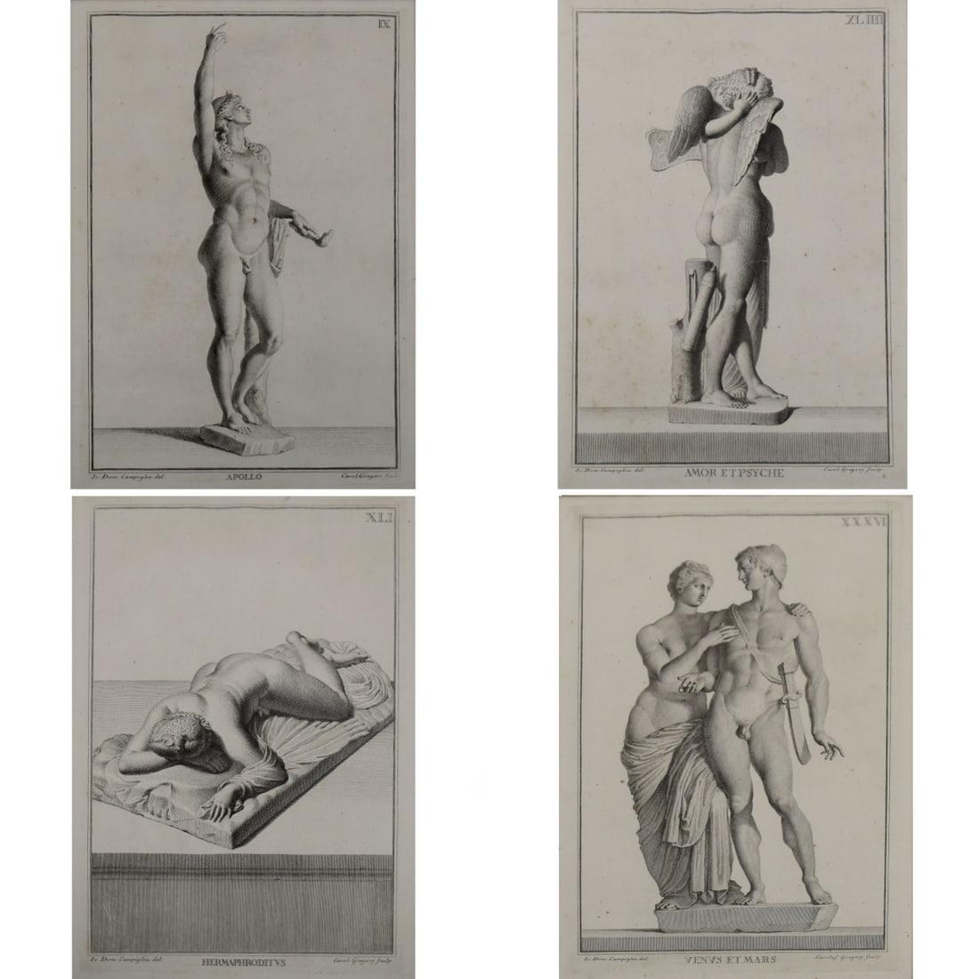 Group of Antique Greek/Roman Etchings (1 of 8)