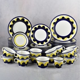 Vintage Arabic Finland Hand Painted Dinner Service