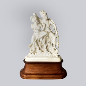 Antique Carved Idols Shiva and Parvati