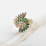 Diamond, Emerald and 14K Ring