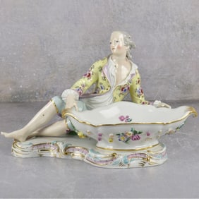 Meissen German Porcelain Figural Sweetmeat Dish