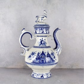 Gzhel-style Russian Ceramic Pitcher