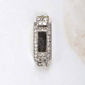 Art Deco Diamond and Platinum Watch Case