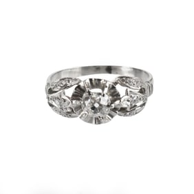 Diamond and Platinum Ring