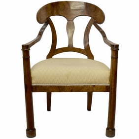 Biedermeier Cherry Wood Arm Chair