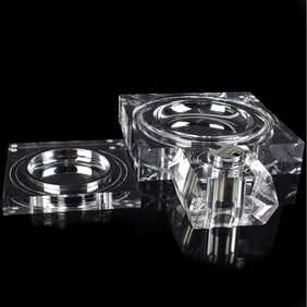 Felice Antonio Botta. Italy Lucite and Chrome Pie
