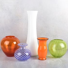 Collection of Italian Art Glass Vases