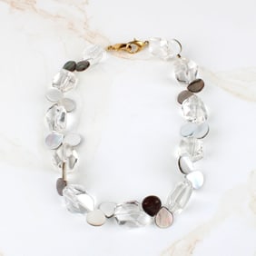 Crystal and MOP Necklace