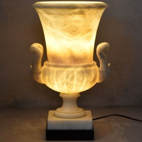 Vintage Marble Urn Shape Lamp