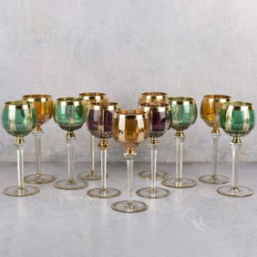 Various Colors Crystal Stemware Glasses