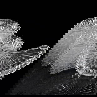 Crescent Shape Glass Side Dishes: Eighteen (18) Crescent Shape Glass Side Dishes. Measures: 1-1/8" high, 8-1/4" wide, 4-3/4" deep. Kodner Galleries offers phone and absentee bidding at a low, flat 21% buyer’s premium without surchar