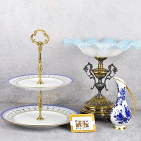 Modern Assorted Porcelain and Glass Pieces