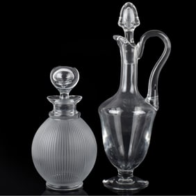 Vintage Lalique and Saint Louis Crystal Decanters