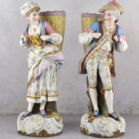 Antique Continental Porcelain Sculptures