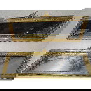 Two Smoked Mirrors Bronze Framed: Two (2) Bronze Framed Smoked Accent Mirrors. Budd Assoc.. Distinctive Glass Quality Accessories. Measures 4"H x11"L x 1/2". Kodner Galleries offers phone and absentee bidding at a low, flat 21% buyer�