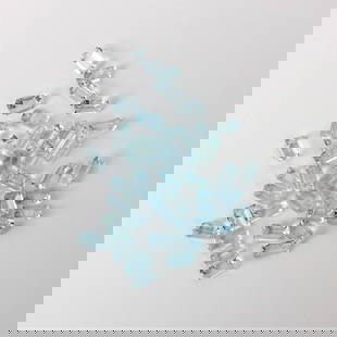 37.2CT TW Aquamarines: Approx. 37.2 Carat TW Emerald Cut Natural Aquamarines (not mounted). Various sizes and saturation of color. Condition: Very good condition. For additional information and/or WhatsApp video please