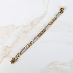 Diamond and 14K Link Bracelet