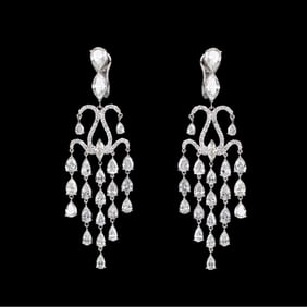 Diamond and Platinum Earrings