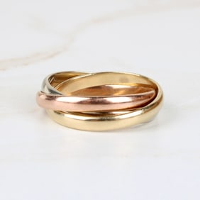 14K Tri-color Trinity Ring