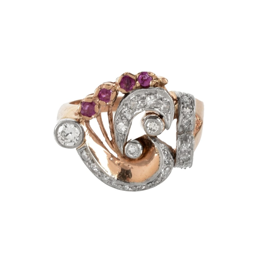 Ruby, Diamond and 14K Ring (1 of 5)