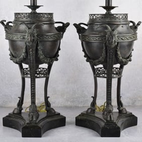 Maitland-Smith Ram's Head Lamps