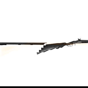 Westley Richards 10 Gauge Shotgun: Mid-19th Century Westley Richards 10 Gauge Percussion Side Lever Double Barrel Shotgun. Stamped "RICHARDS" to both sides. Overall measures: 46" long. Kodner Galleries offers phone and absentee bidding