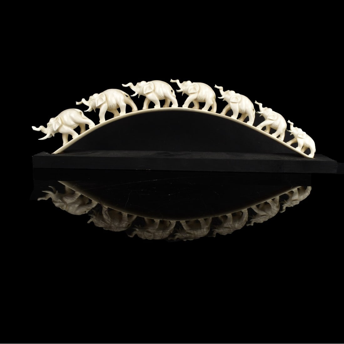 Large African Carved Elephant Bridge (1 of 4)