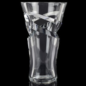 Large Baccarat Crystal "Mille Nuits" Vase