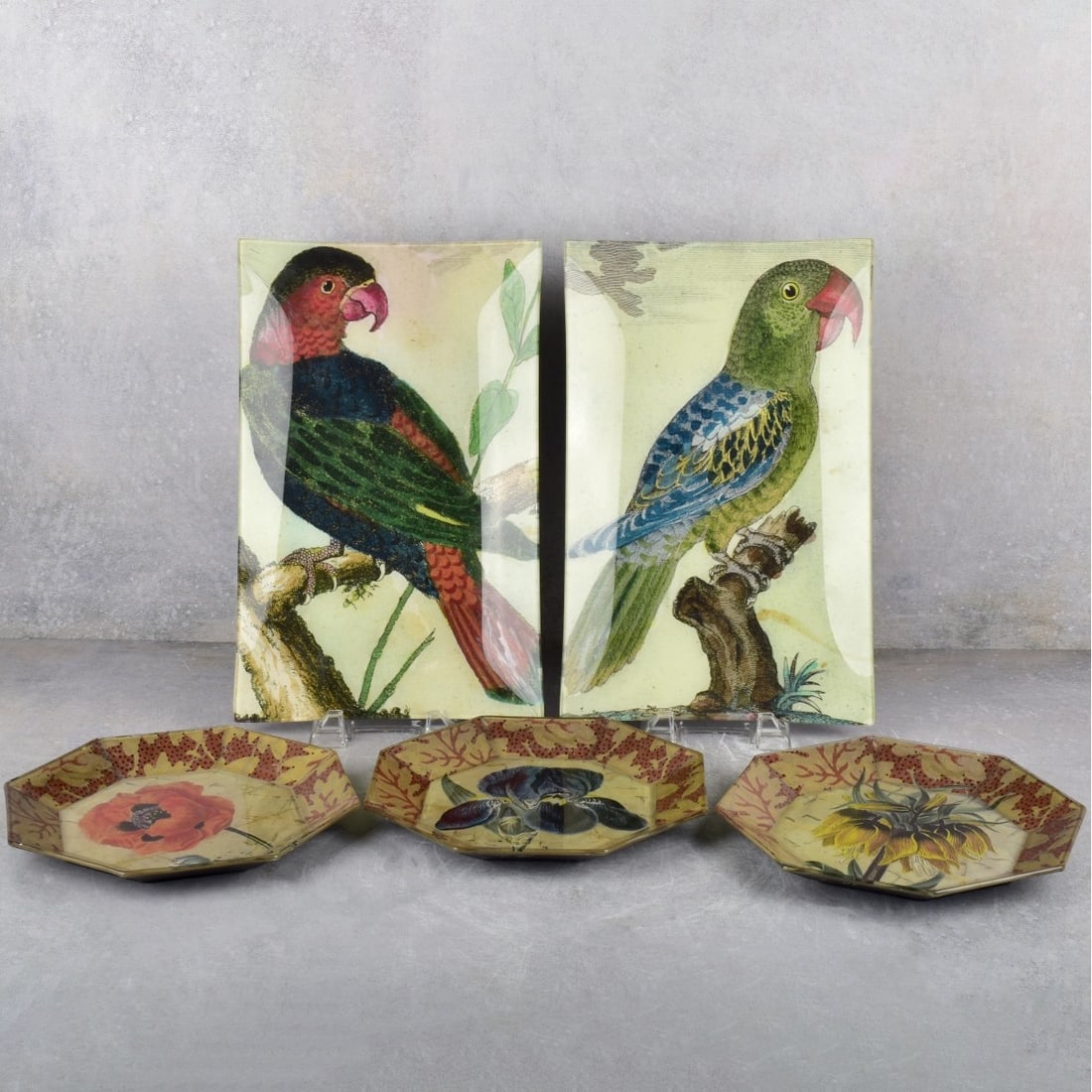 John Derian Decoupage Glass Trays/Plates (1 of 9)