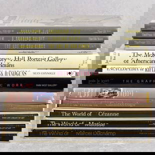 Assortment of Various Art Books: Assortment of Twelve (12) Various Art Books. Some with sleeves or dust jackets. Including Time Life Word of: Matisse, Cezanne, Gainsborough, Marcel Duchamp and others. Kodner Galleries offers phone an