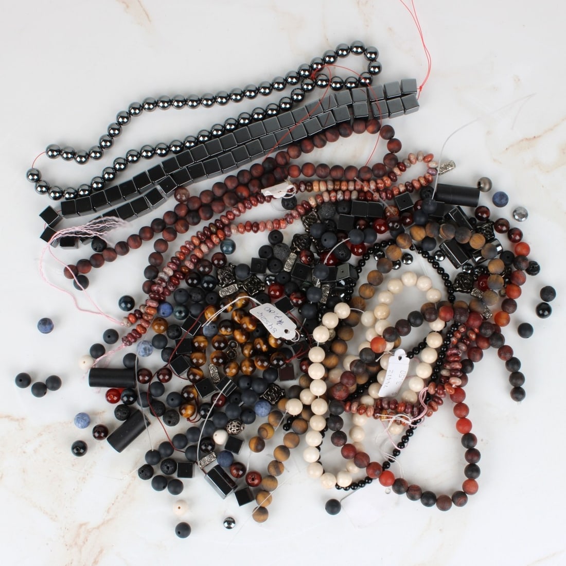 Assorted Drilled Hardstone Beads (1 of 1)