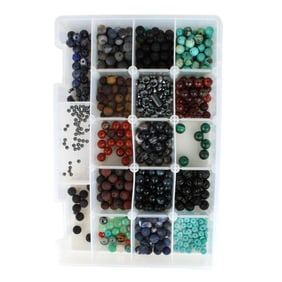 Tray Lot of Assorted Beads