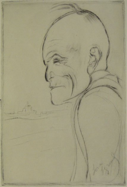 Louis Auguste Mathieu Legrand French (1863-1951) Etchin: Louis Auguste Mathieu Legrand French (1863-1951) Etching and Drypoint "Fantaisie sur Guenard" Signed within Plate, Signed in Pencil LL Monogram Lower Right, Stamped and Limited Edition Number 31/40. V