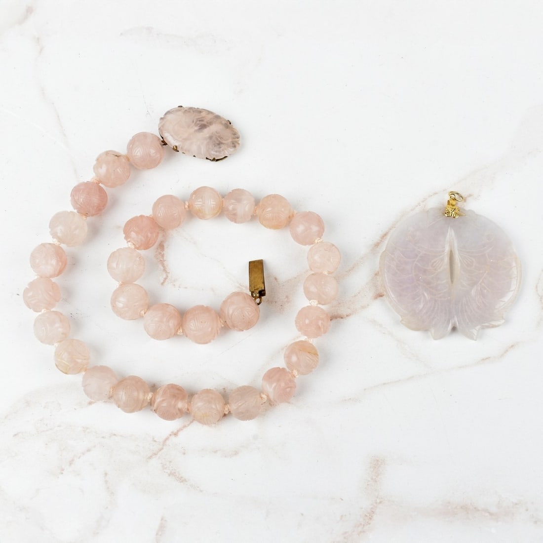 Rose Quartz and Jade Jewelry (1 of 3)