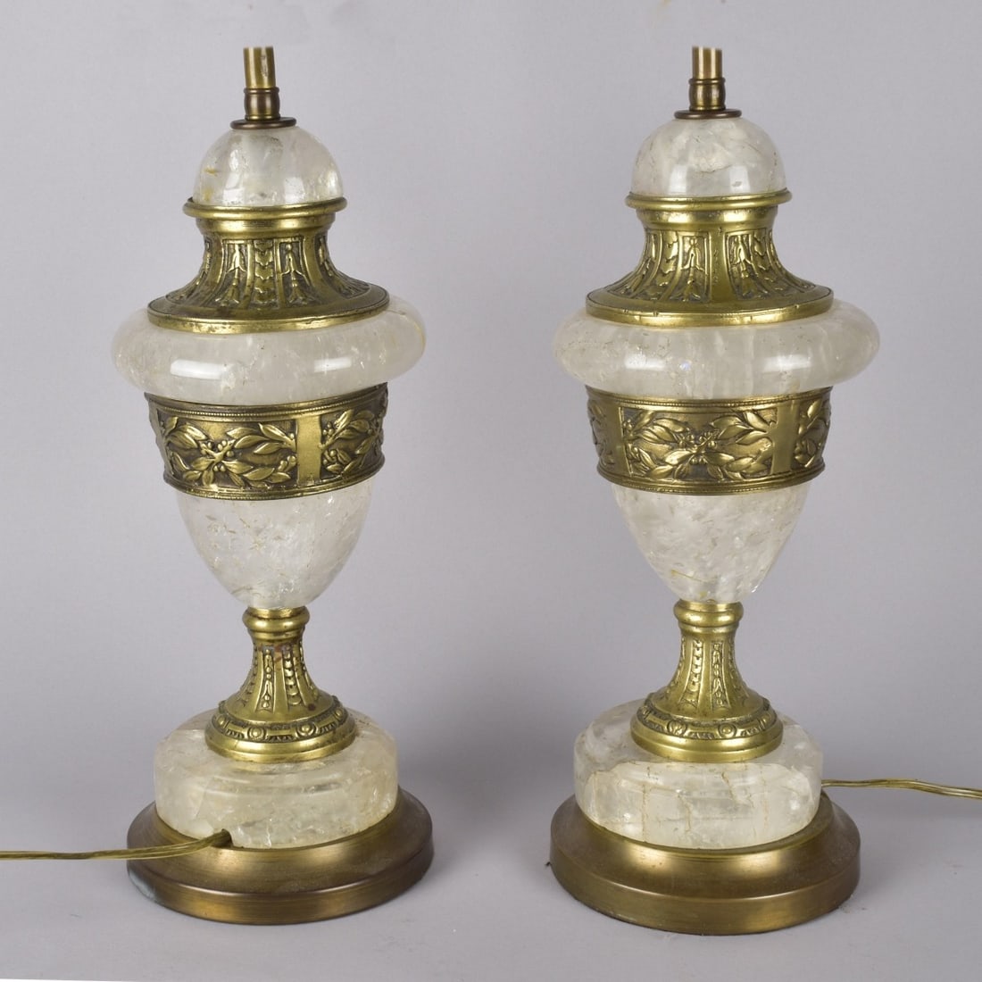 French Art Nouveau Rock Crystal Lamps (1 of 4)