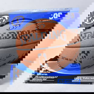 NBA Basketball signed by Magic Johnson: NBA Basketball Spalding Game Ball signed by Magic Johnson, with JSA Certification #AH52045. In Spalding Box. Kodner Galleries offers phone and absentee bidding at a low, flat 21% buyer’s premium wit