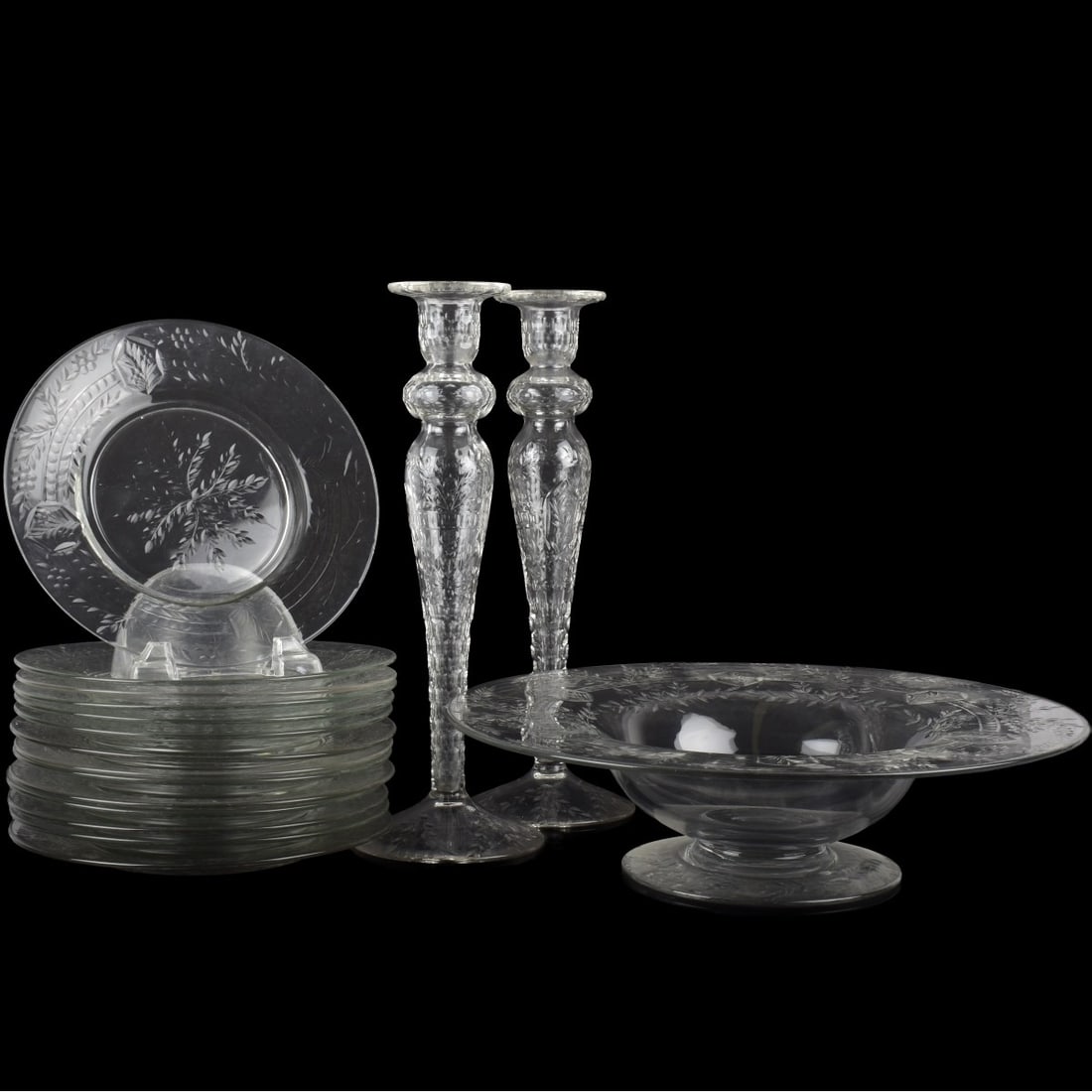 Vintage Floral Etched Glass (1 of 9)